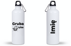 Butelka biała 800 ml z nadrukiem "Gruba ryba" – wędkarstwo #11