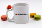 Kubek z piłką i nadrukiem "I LOVE BASKETBALL" - koszykówka #1