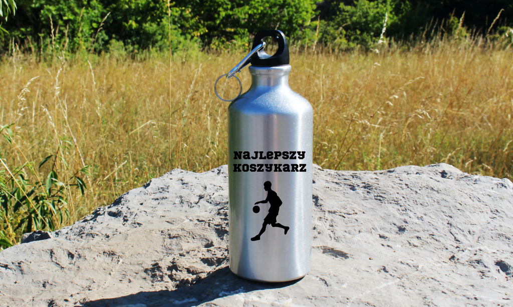 Butelka srebrna 500 ml z nadrukiem "Najlepszy Koszykarz" #6
