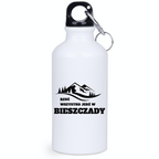 Butelka biała 400 ml z nadrukiem „Rzuć wszystko, jedź w Bieszczady” #5