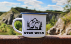 Kubek emaliowany biały z nadrukiem „Stay Wild” – przygoda, przyroda #8