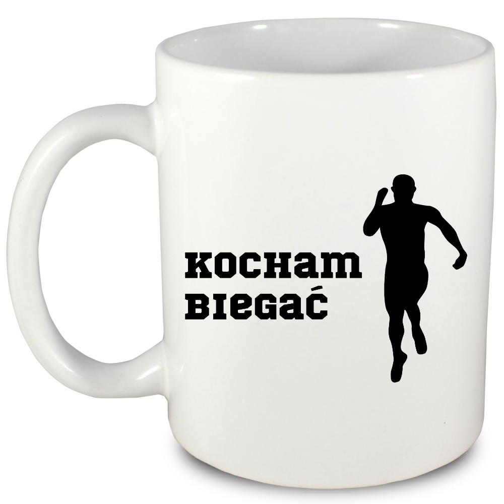 Kubek biały dla biegacza z nadrukiem "Kocham Biegać" #3