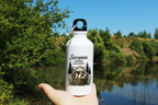 Butelka biała 400 ml z nadrukiem „Szczęście rośnie w lesie” – na grzyby #8