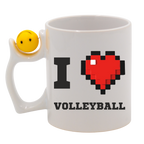 Kubek z piłką w uchwycie i napisem "I LOVE VOLLEYBALL" #1