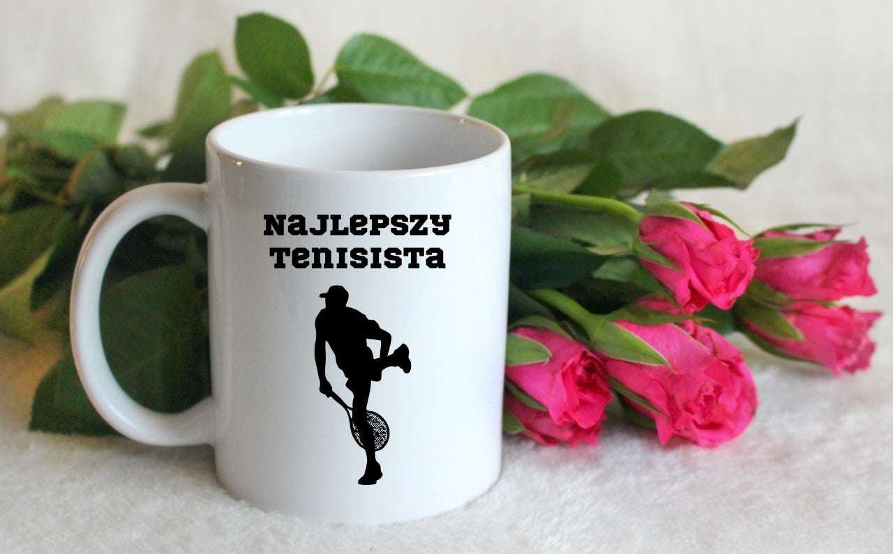 Kubek biały 330 ml z napisem "NAJLEPSZY TENISISTA" #2