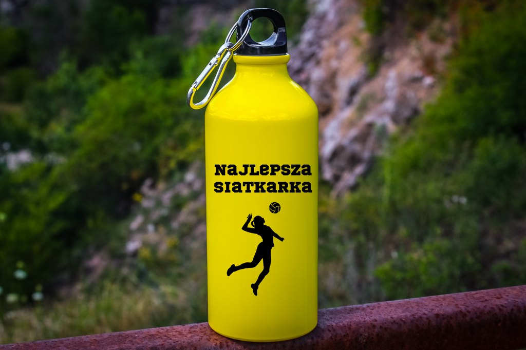 Bidon żółty 600 ml z nadrukiem "Najlepsza Siatkarka" #5