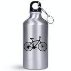Butelka srebrna 400 ml z grafiką roweru i dowolnym imieniem – dla rowerzystów #11