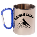 Kubek z niebieskim karabińczykiem i nadrukiem „Kocham Tatry” – góry #3