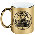 Kubek złoty z nadrukiem „Najlepsza Grzybiarka” – na grzyby #1
