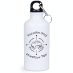 Butelka biała 400 ml z nadrukiem „Wszystkie drogi prowadzą w Tatry” – góry, Zakopane #9