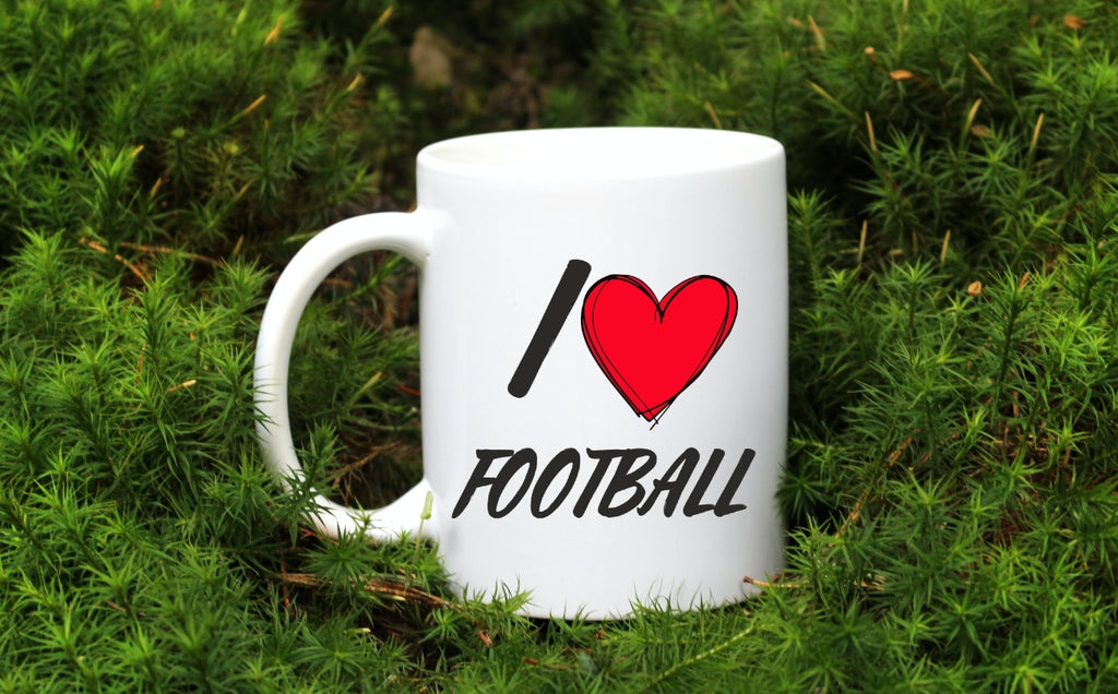 Kubek biały z nadrukiem "I Love Football" #2