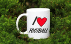 Kubek biały z nadrukiem "I Love Football" #2