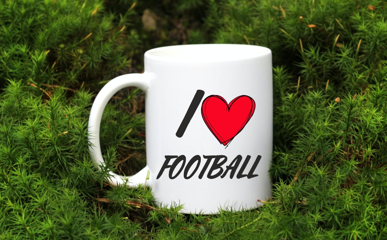 Kubek biały z nadrukiem "I Love Football" #2