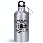 Butelka srebrna 400 ml z nadrukiem „Działka to nie hobby, to styl życia” – do ogrodu #4