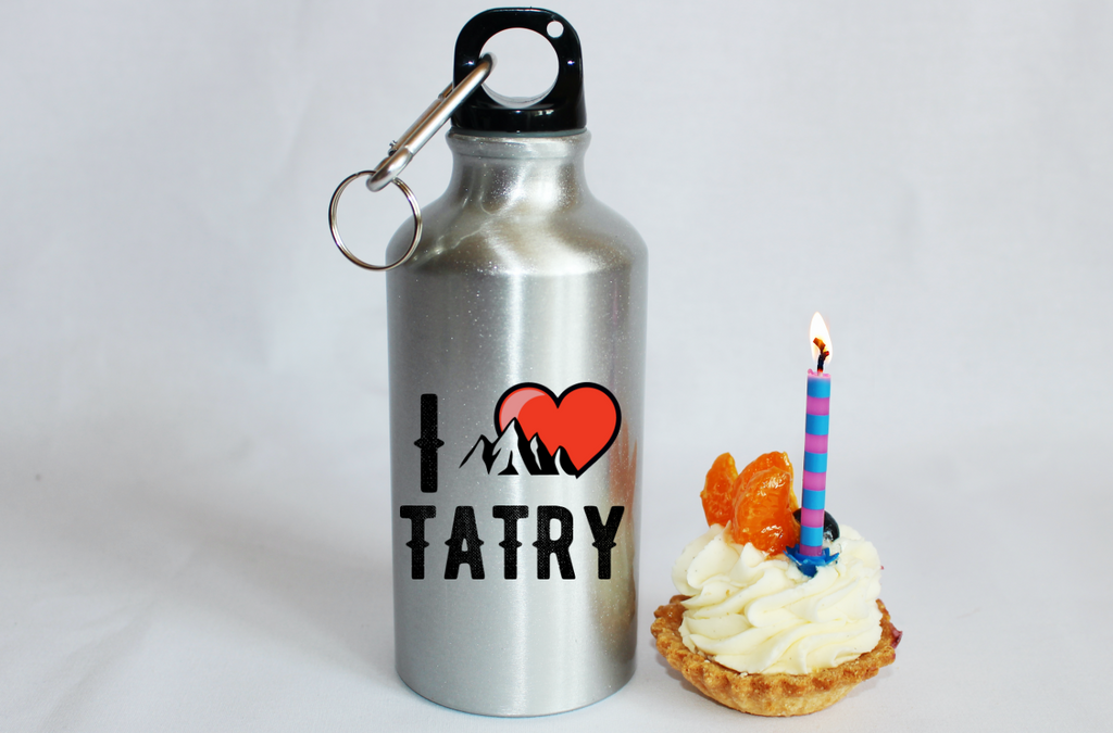 Butelka srebrna 400 ml z nadrukiem „I love Tatry” – Zakopane, góry #9