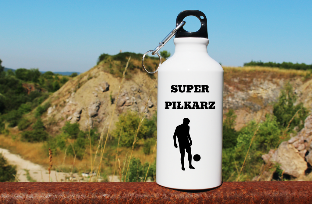 Bidon biały 400 ml z napisem "Super Piłkarz" – piłka nożna #5