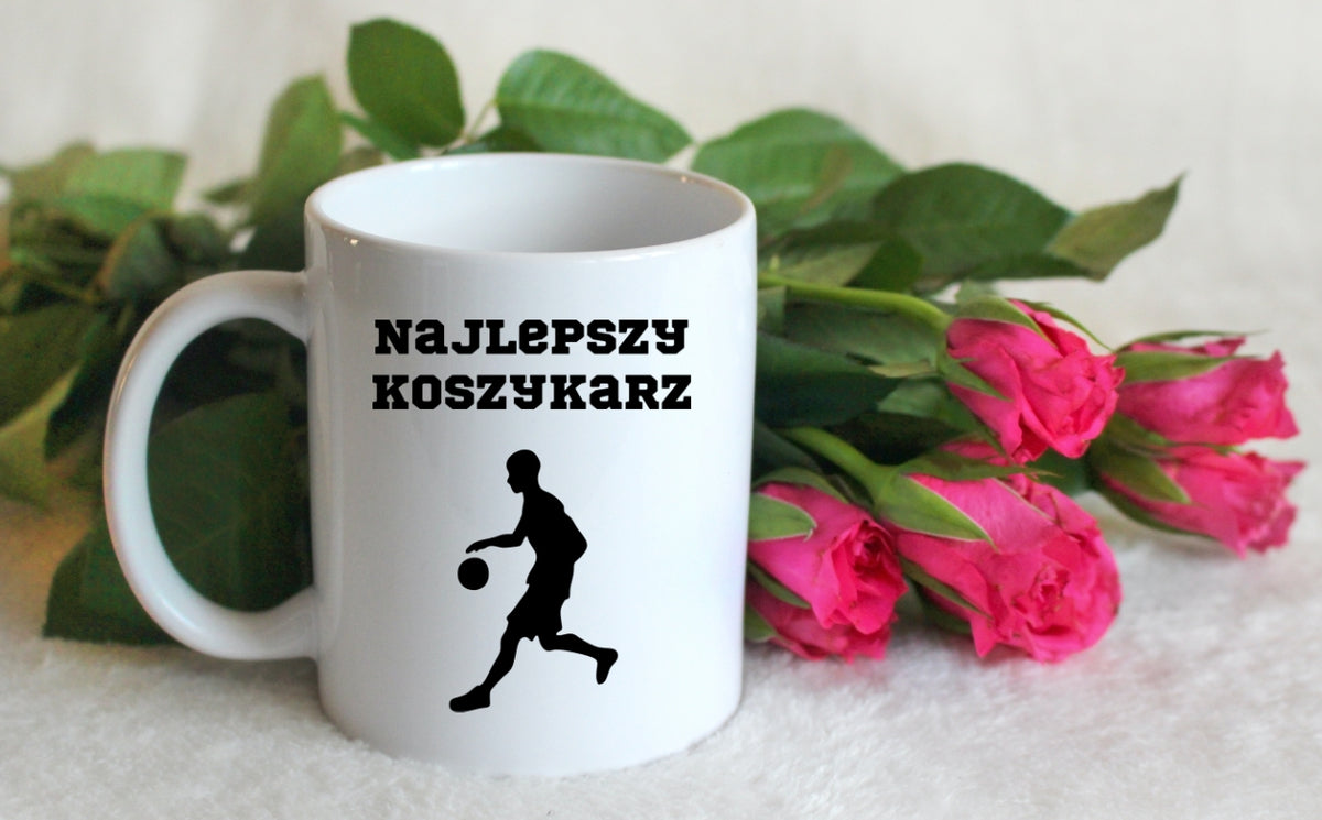 Kubek biały z nadrukiem "Najlepszy Koszykarz" – koszykówka #8