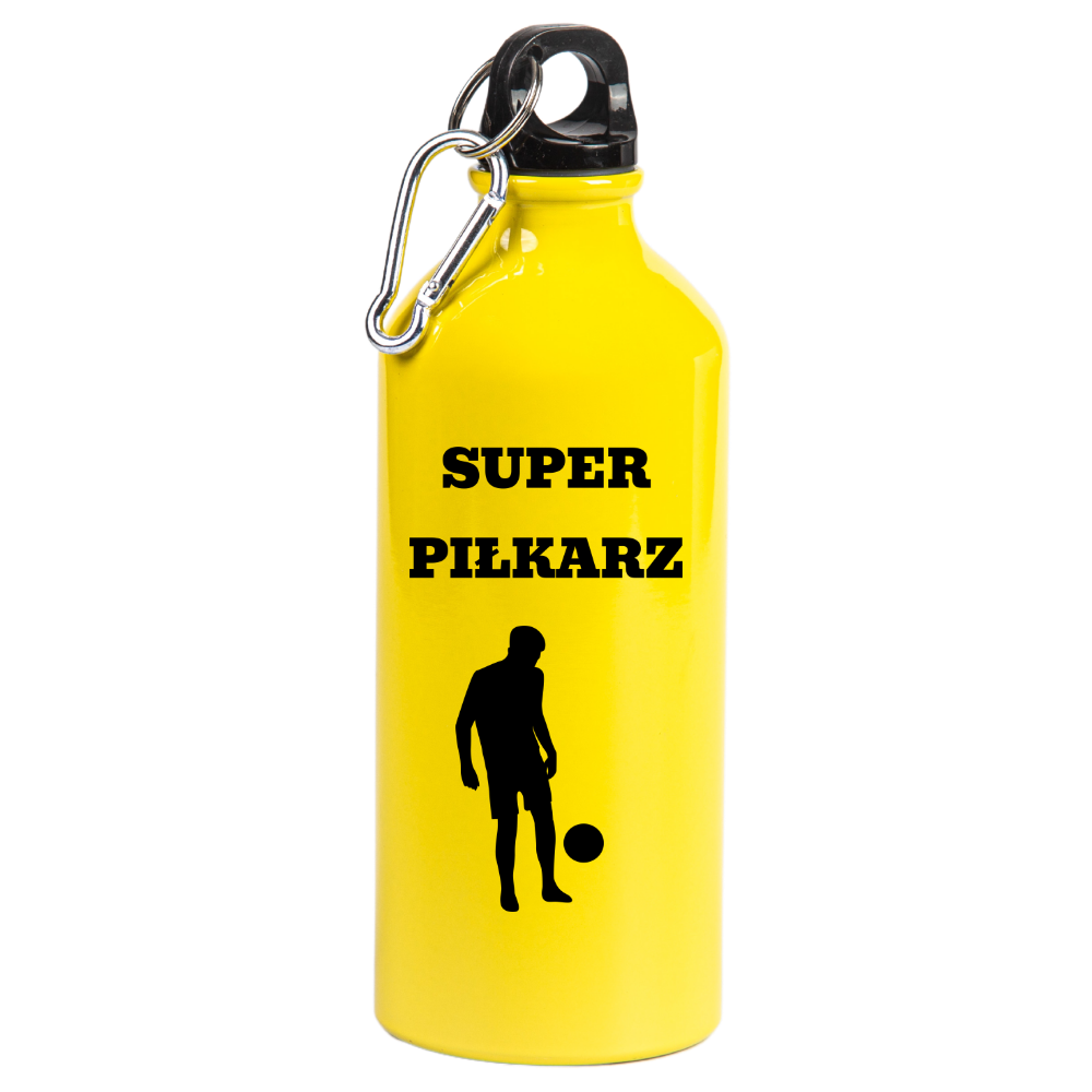 Bidon żółty 600 ml z napisem "Super Piłkarz" – piłka nożna #3