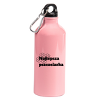 Butelka różowa 600 ml z nadrukiem "Najlepsza pszczelarka" – pszczelarstwo #2