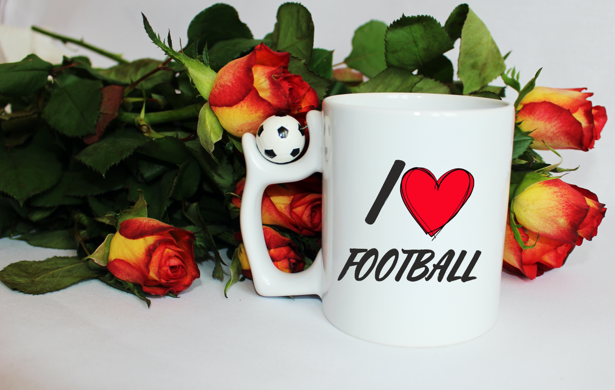 Kubek z piłką i nadrukiem "I LOVE FOOTBALL" - piłka nożna #4