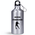 Butelka srebrna 400 ml z napisem "Super Pomocnik" – piłka nożna #3