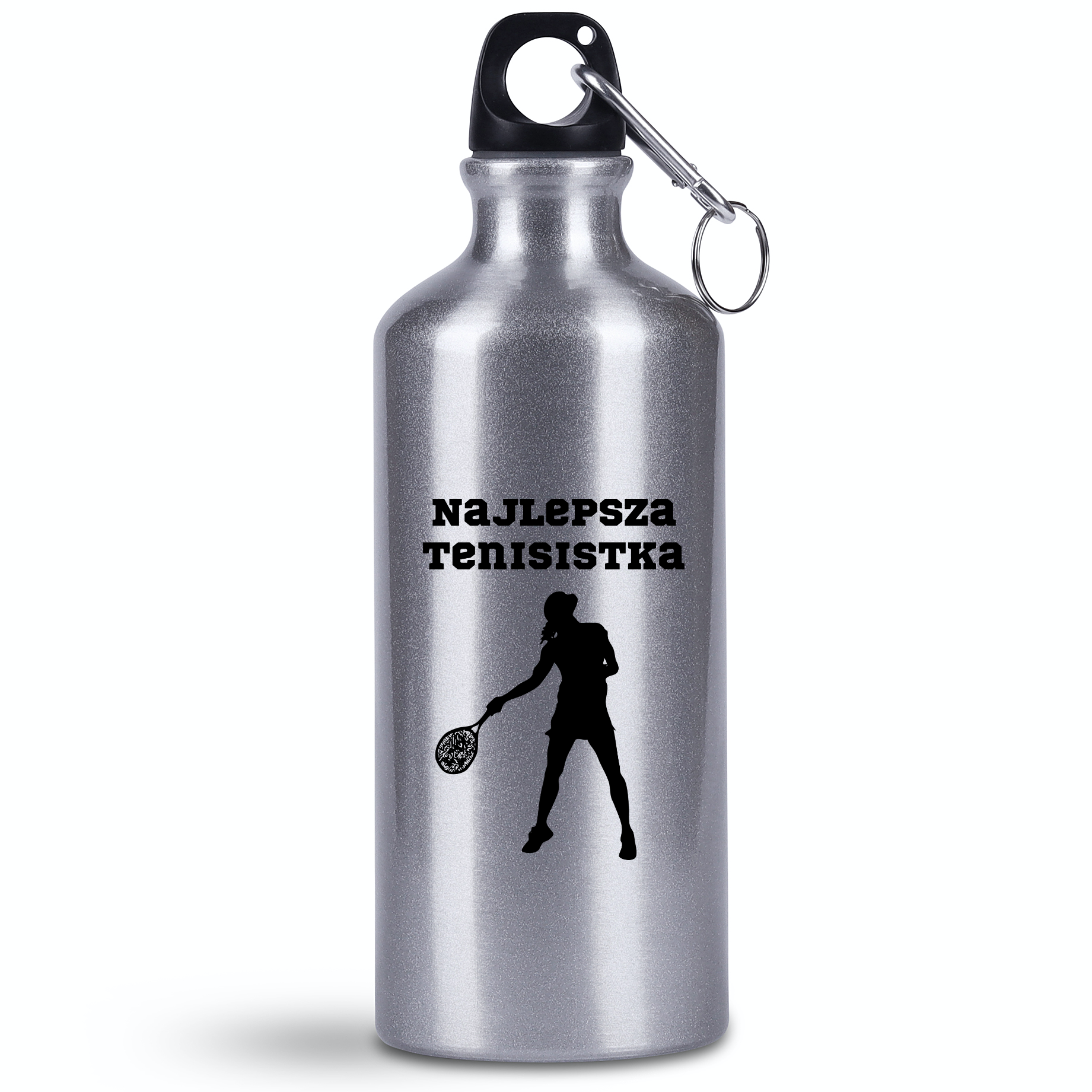 Butelka srebrna 500 ml z napisem "NAJLEPSZA TENISISTKA" #2