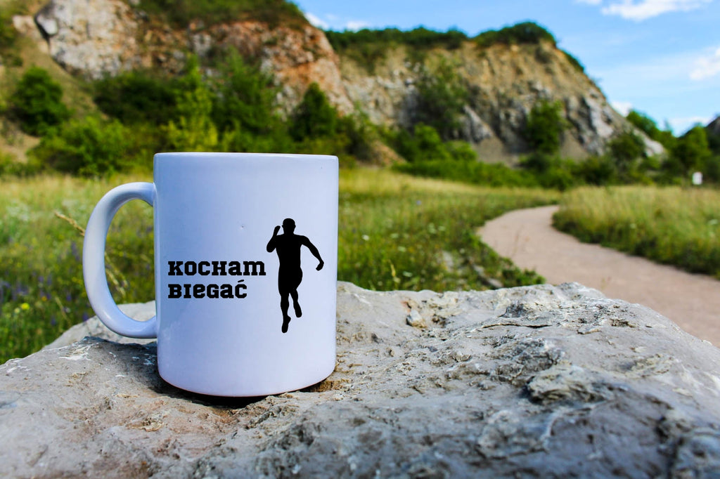 Kubek biały dla biegacza z nadrukiem "Kocham Biegać" #3