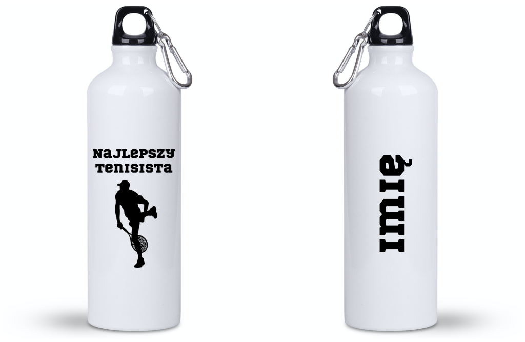 Bidon biały 800 ml z napisem "Najlepszy Tenisita" #2