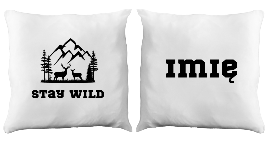 Poduszka z nadrukiem „Stay wild” – podróże, przygoda #8