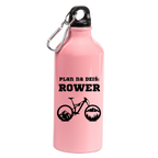 Butelka różowa 600 ml z nadrukiem "Plan na dziś: ROWER" - rower #9