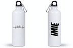 Butelka rowerowa biała 800 ml z grafiką „Rowerowe EKG, linia życia” – dla rowerzysty #9