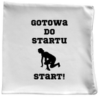 Poduszka dla biegaczki – z nadrukiem "Gotowa do startu start!" – bieganie #5