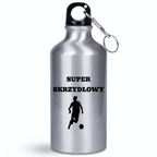 Butelka srebrna 400 ml z napisem "Super Skrzydłowy" – piłka nożna #1