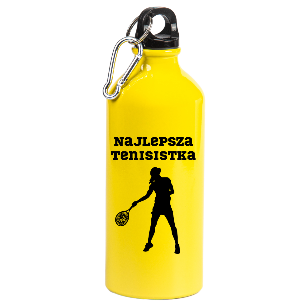 Butelka żółta 600 ml z napisem "NAJLEPSZA TENISISTKA" #2