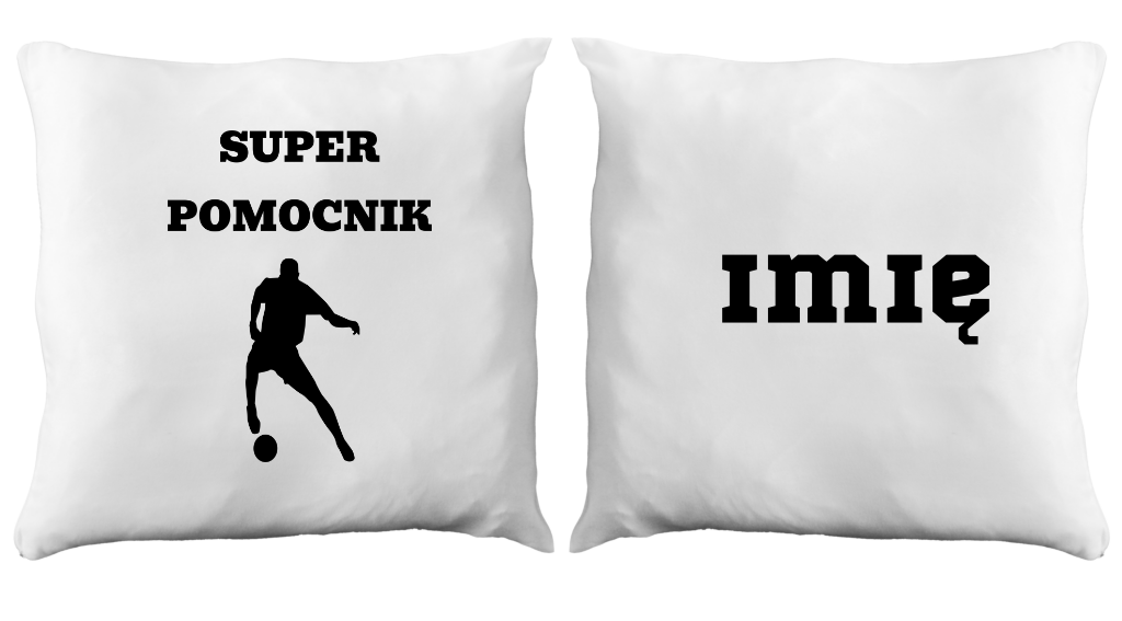 Poduszka z nadrukiem "Super Pomocnik" – piłka nożna #13