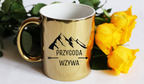 Kubek złoty z nadrukiem „Przygoda wzywa” – podróż, trekking #5