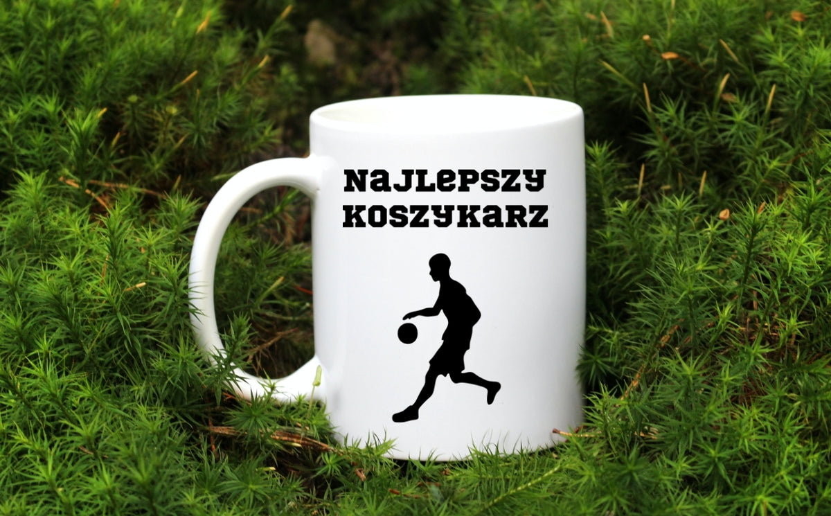 Kubek biały z nadrukiem "Najlepszy Koszykarz" – koszykówka #8