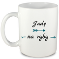 Kubek biały z nadrukiem: "Jadę na ryby" - wędkarstwo #3