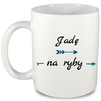 Kubek biały z nadrukiem: "Jadę na ryby" - wędkarstwo #3