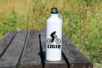 Butelka biała 800 ml na rower z grafiką rowerzysty i imieniem do wyboru – dla rowerzysty #5