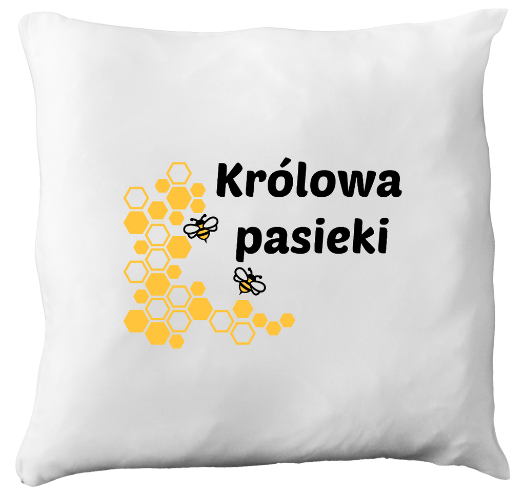 Poduszka dla pszczelarza z nadrukiem „Królowa pasieki” – pszczelarstwo #9