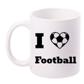 Kubek biały z napisem "I Love Football" – piłka nożna #6