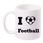 Kubek biały z napisem "I Love Football" – piłka nożna #6