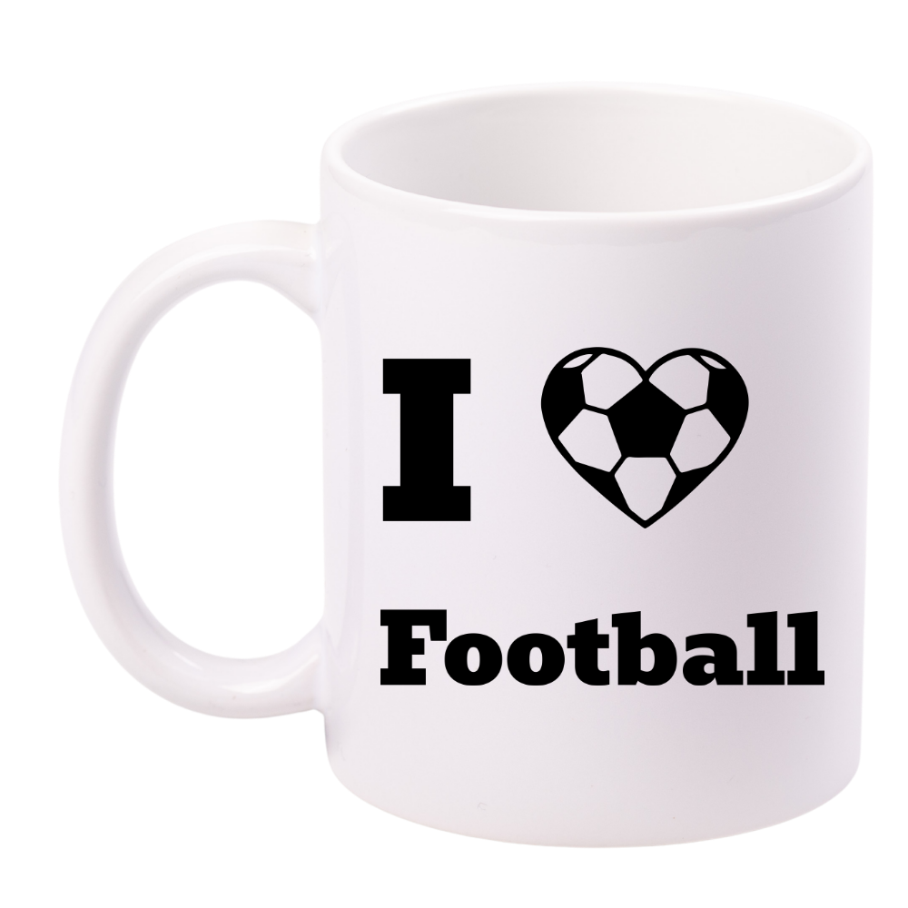 Kubek biały z napisem "I Love Football" – piłka nożna #6