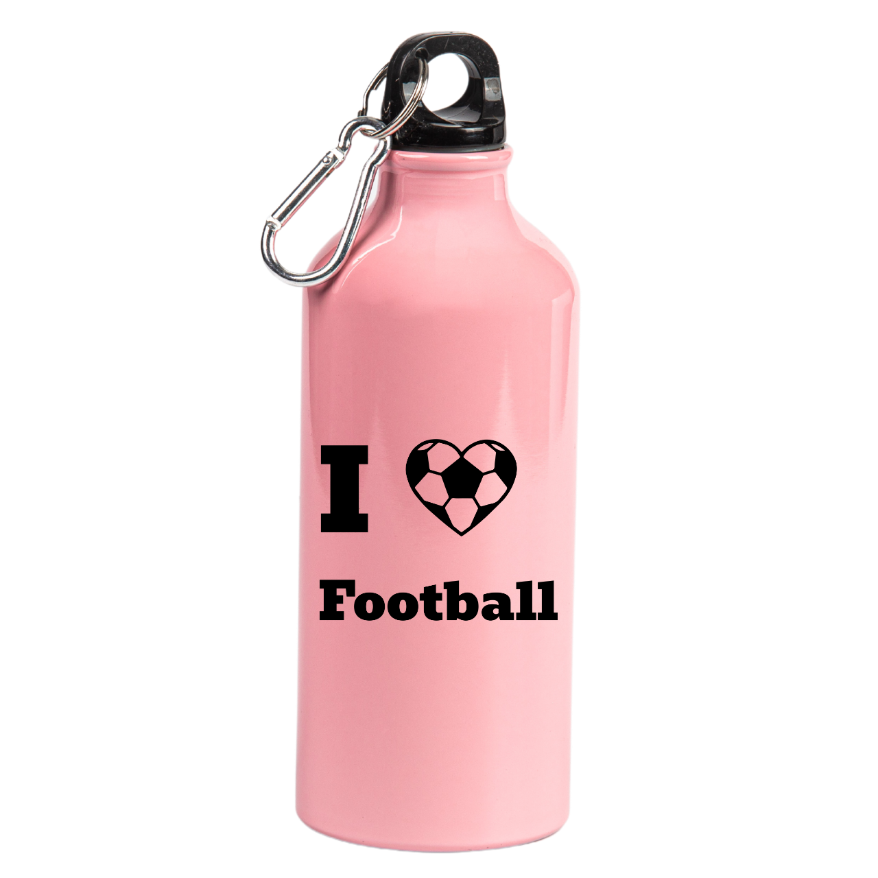 Butelka różowa 600 ml dla kibica piłki nożnej z napisem "I LOVE FOOTBALL" #10
