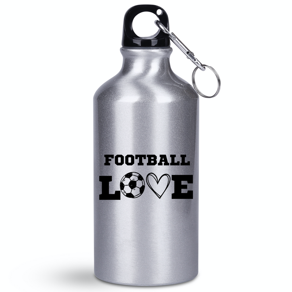 Butelka srebrna 400 ml dla kibica piłki nożnej z napisem "FOOTBALL LOVE" #13