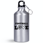 Butelka srebrna 400 ml dla kibica piłki nożnej z napisem "FOOTBALL LOVE" #13