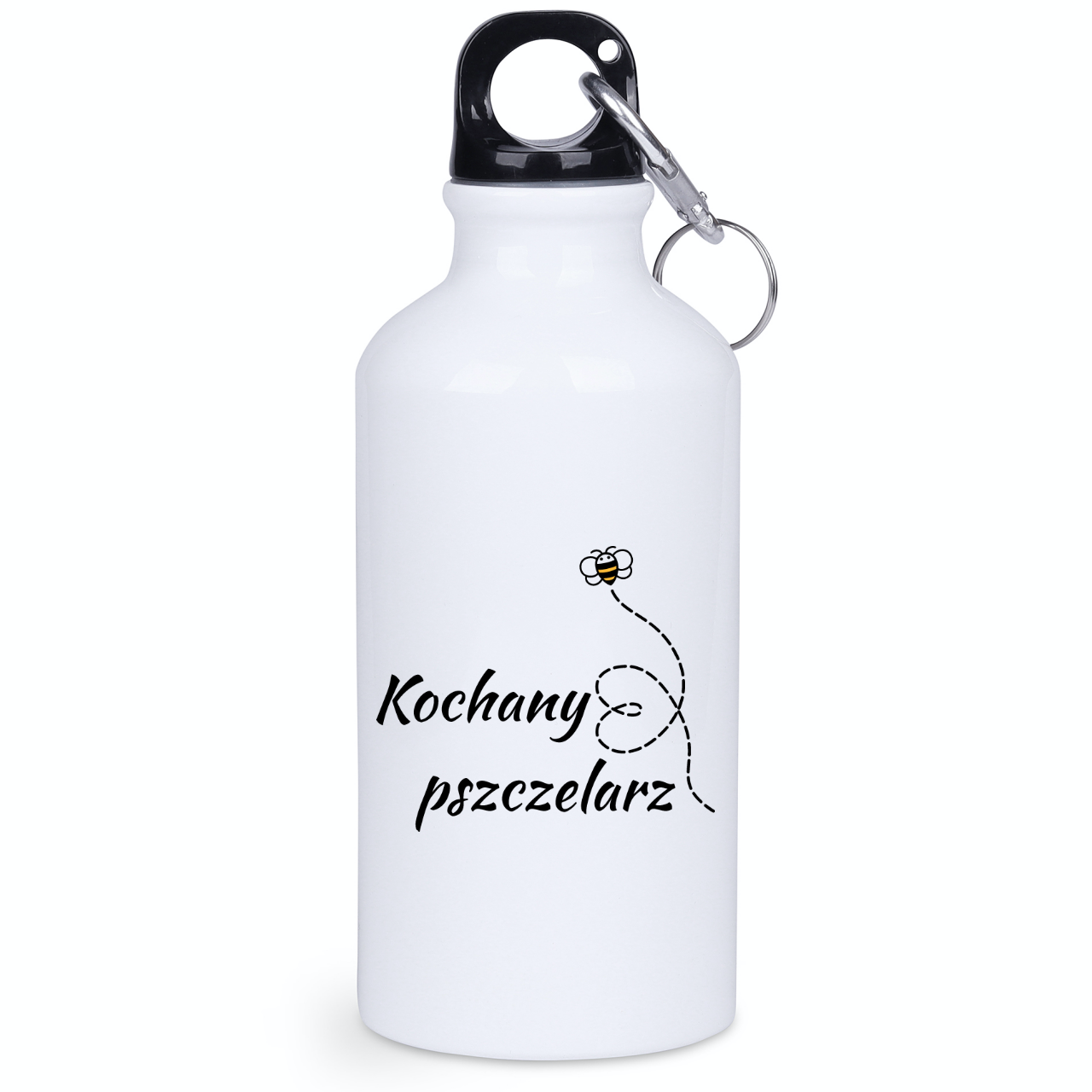 Bidon biały 400 ml z nadrukiem „Kochany pszczelarz” – pszczelarstwo #6