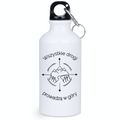 Butelka biała 400 ml z nadrukiem „Wszystkie drogi prowadzą w góry” #10