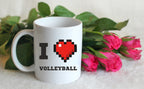 Kubek biały z nadrukiem "I LOVE VOLLEYBALL" #3
